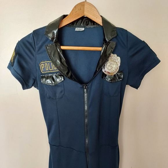 Spirit Halloween Other - Spirit Halloween Womens Police Officer Costume Jumpsuit Navy Blue Small Badge
